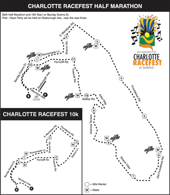 Charlotte Racefest 2013 Course map